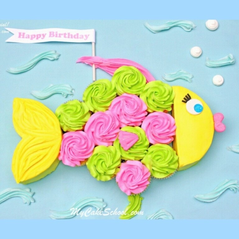 Fish Cupcake Cake!~A Blog Tutorial