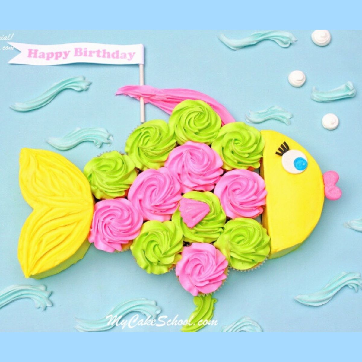Fish Cupcake Cake