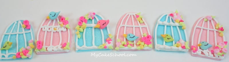 Adorable Birdcage Cupcakes from MyCakeSchool.com's free cake decorating tutorial!