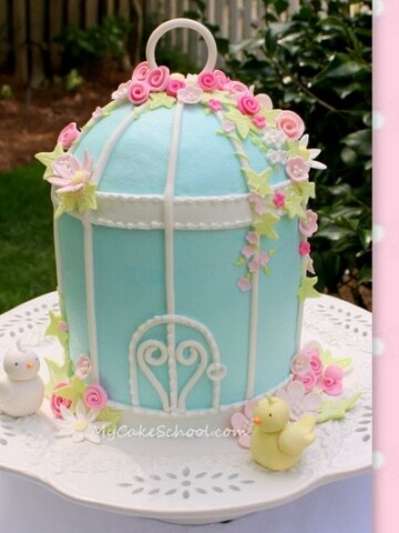 Learn to make a Beautiful Birdcage Cake in this My Cake School Cake Decorating Video Tutorial!