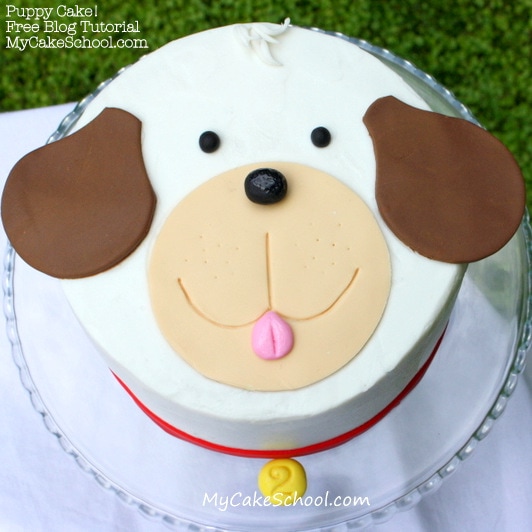 Sweet Puppy Cake Decorating Tutorial by MyCakeSchool.com! Free Step by Step Tutorial. Online Cake Tutorials and Recipes! 