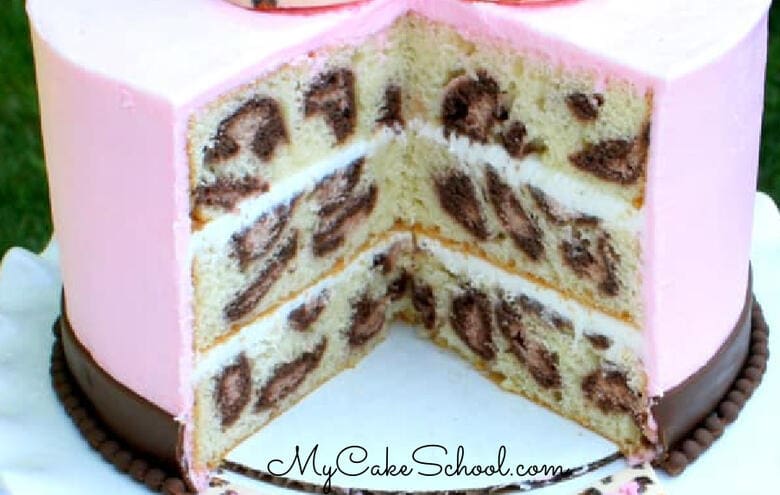 Leopard Print Cake on the inside