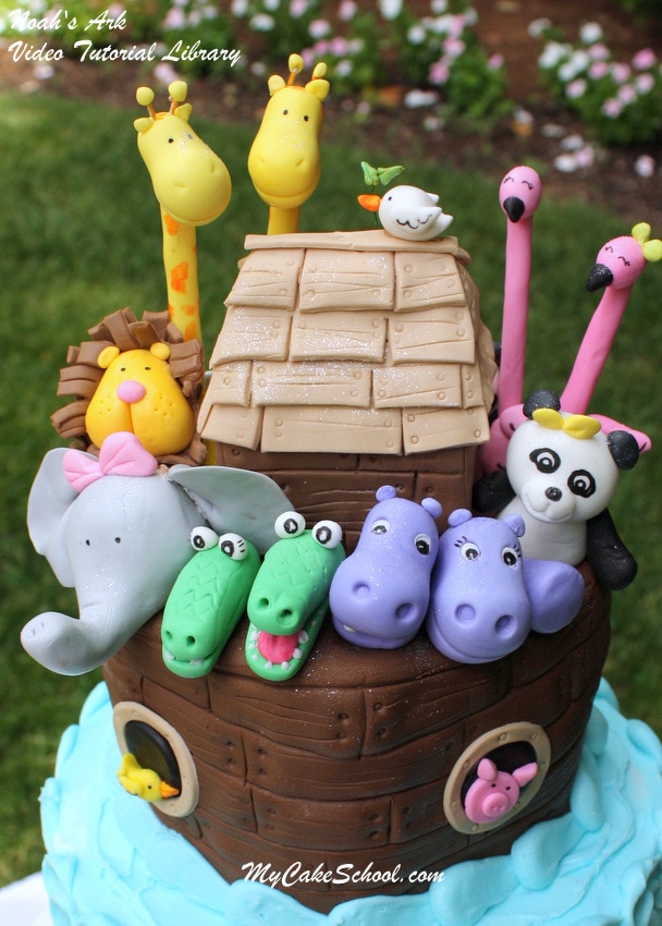 Learn how to make an adorable Noah's Ark Cake in this MyCakeSchool.com member cake decorating video tutorial!