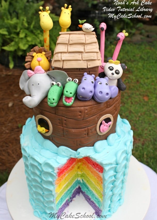 The cutest Noah's Ark Cake Tutorial by MyCakeSchool.com!