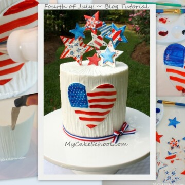 Free Cake Tutorial! A July 4th Cake Decorating Tutorial by MyCakeSchool.com! Free Tutorial!