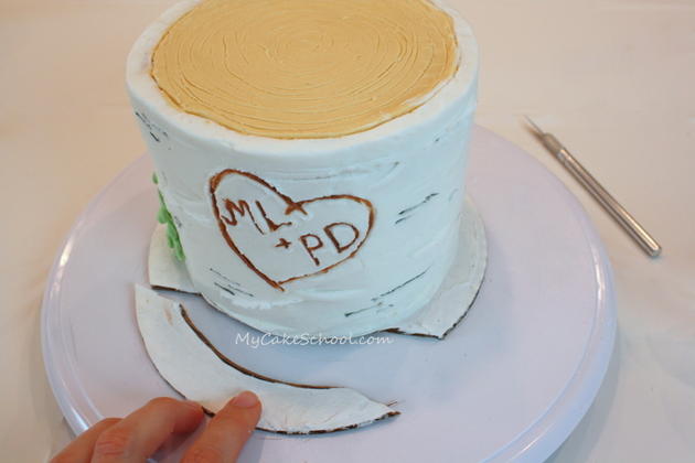 Beautiful Woodland Cake Tutorial in Buttercream! A free cake tutorial by My Cake School!