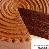 The BEST Classic Chocolate Cake from Scratch! So decadent, moist, and delicious! Recipe by MyCakeSchool.com!