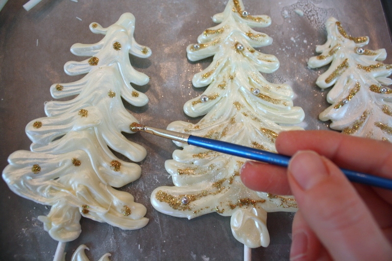 Elegant Winter Wonderland Cake with White Chocolate Trees! Free Cake Tutorial by MyCakeSchool.com!