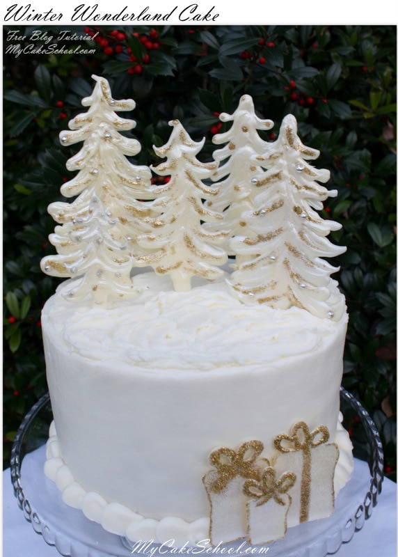 Winter Wonderland Cake Decorating Tutorial by MyCakeSchool.com! This Free Tutorial is perfect for Christmas parties!