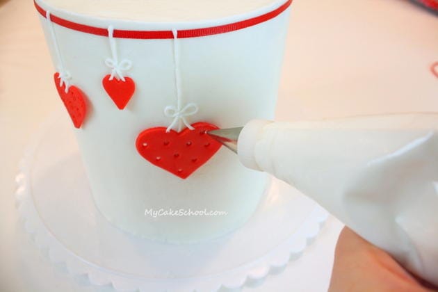 The sweetest Valentine's Day Cake Tutorial by MyCakeSchool.com! 