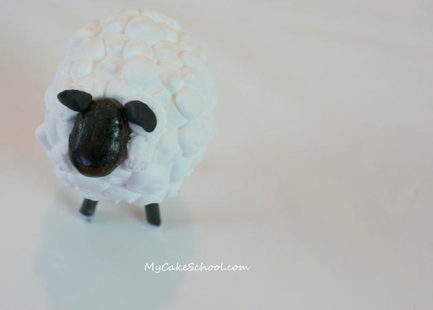 I Love Ewe! Adorable Valentine's Day Cake Tutorial featuring Sheep Cake Toppers! Free tutorial by MyCakeSchool.com!