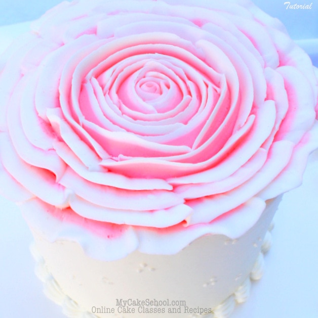 Gorgeous Gigantic Buttercream Rose! Tutorial by MyCakeSchool.com