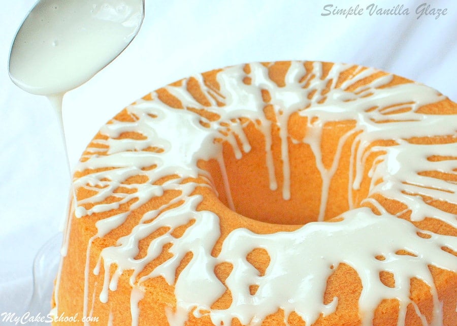 Simple Vanilla Glaze by MyCakeSchool.com