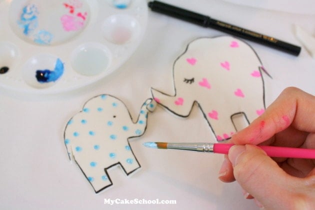 Love You Bunches! Sweet Elephant Cake {free} Tutorial by MyCakeSchool.com! Online Cake Decorating Tutorials & Recipes! 