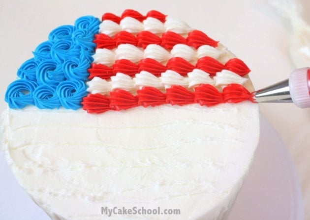Fun for July 4th! Cake Decorating Tutorial by MyCakeSchool.com