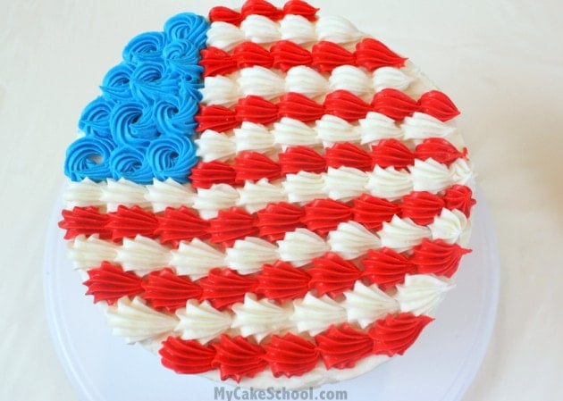 Fun for July 4th! Cake Decorating Tutorial by MyCakeSchool.com
