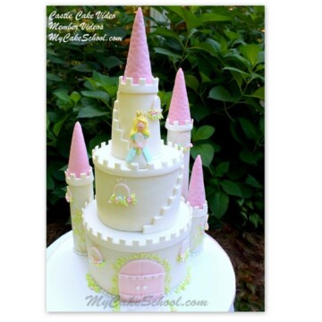 Gorgeous Castle Cake Tutorial by MyCakeSchool.com! Free Cake Decorating Videos & Recipes!