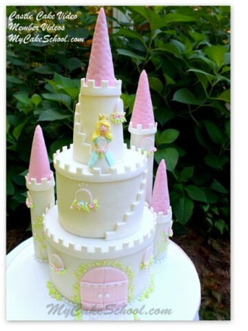 Gorgeous Castle Cake Tutorial by MyCakeSchool.com! Free Cake Decorating Videos & Recipes!