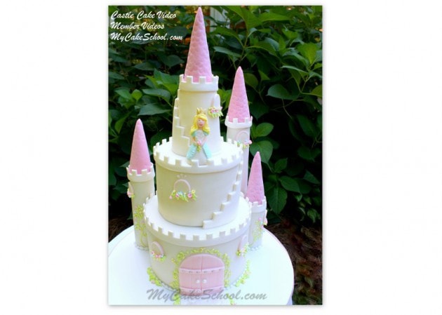 Gorgeous Castle Cake Tutorial by MyCakeSchool.com! Free Cake Decorating Videos & Recipes!