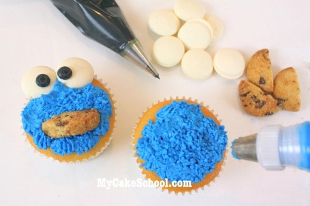 Cookie Jar Cake TUTORIAL with Cookie Monster Cupcakes! MyCakeSchool.com