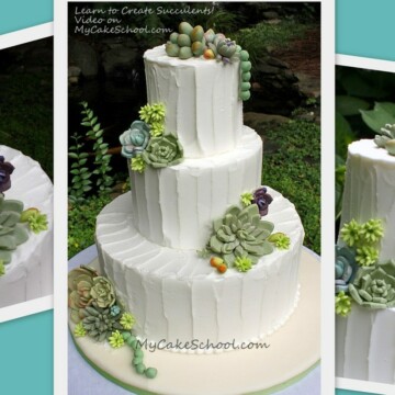 Learn how to make elegant succulents in this MyCakeSchool.com video tutorial!