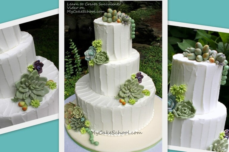 Learn how to make elegant succulents in this MyCakeSchool.com video tutorial!