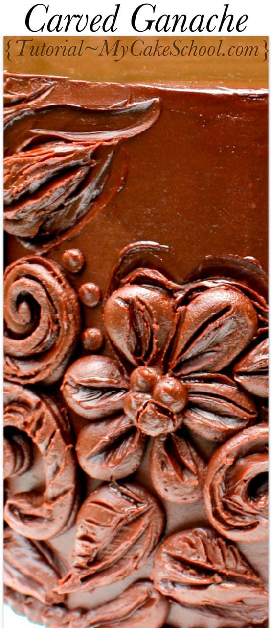 Learn to create a gorgeous Carved Ganache effect! MyCakeSchool.com~ Member Cake Video Tutorial!