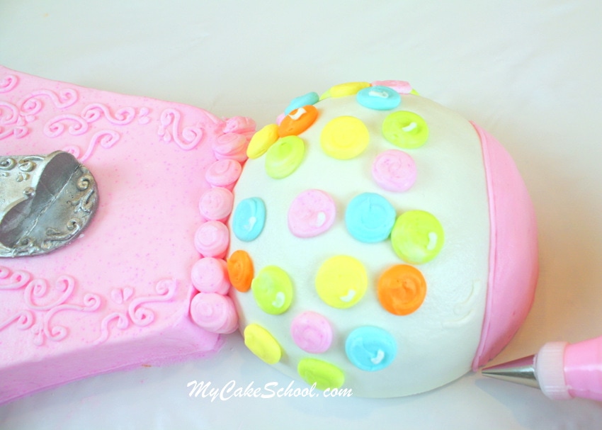 Learn how to make an easy Gumball Machine Cake in this free MyCakeSchool.com cake tutorial!
