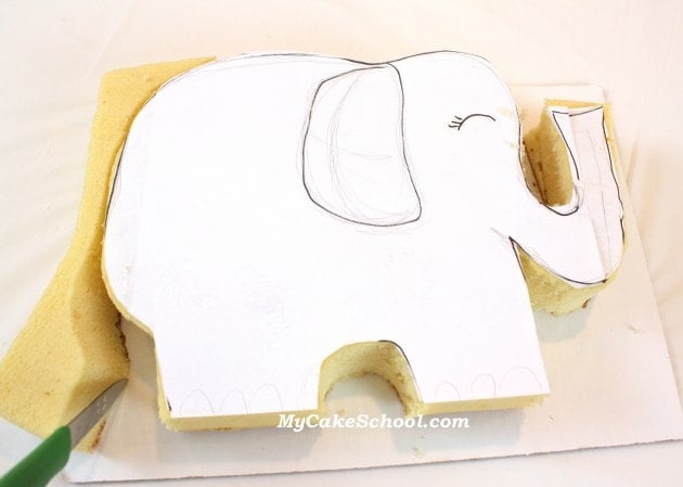 Free Cake Tutorial! Elephant with a Cupcake - by MyCakeSchool.com.