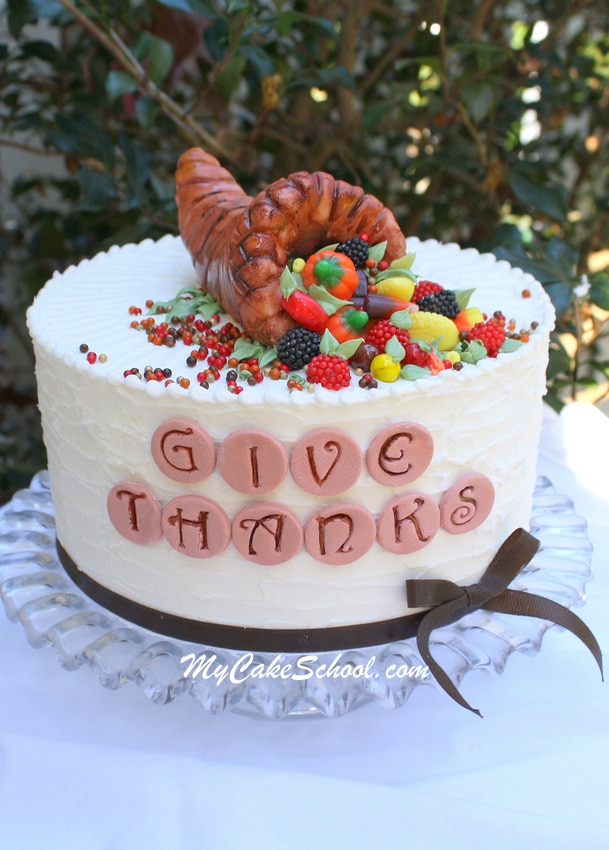 Cornucopia Cake Topper Tutorial by MyCakeSchool.com!