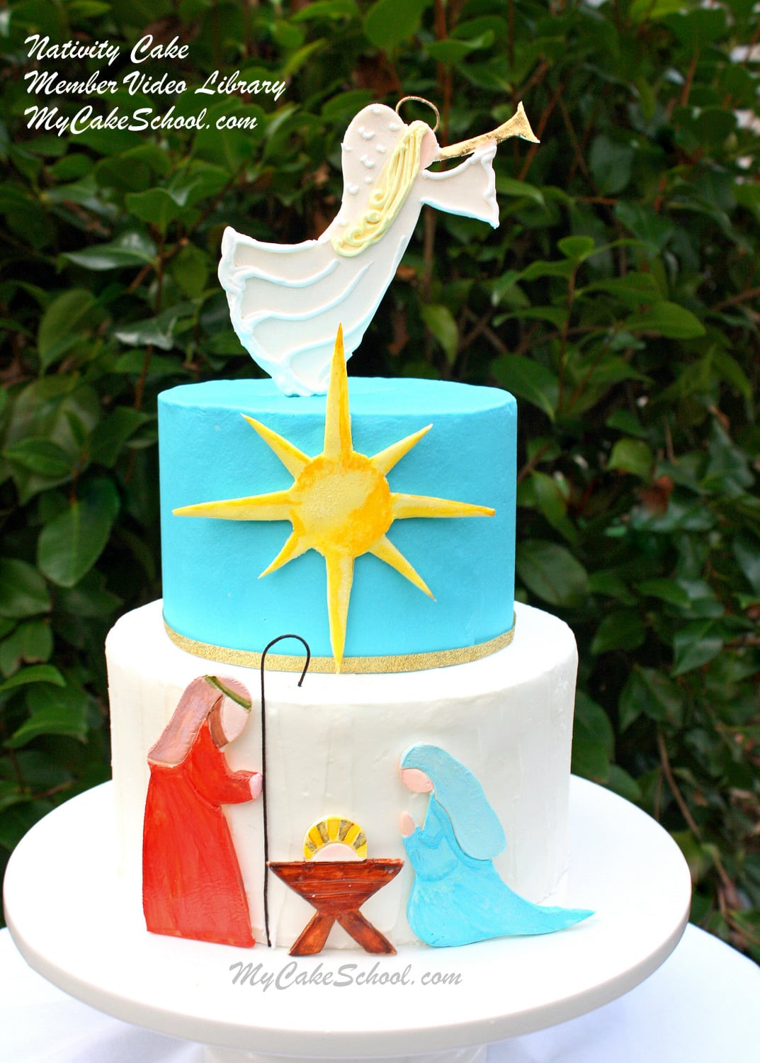 Beautiful Nativity Cake Video Tutorial by MyCakeSchool.com