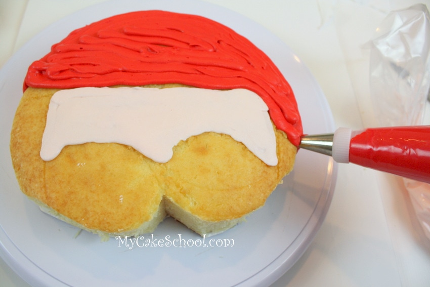 Santa cupcake cake tutorial by MyCakeSchool.com!