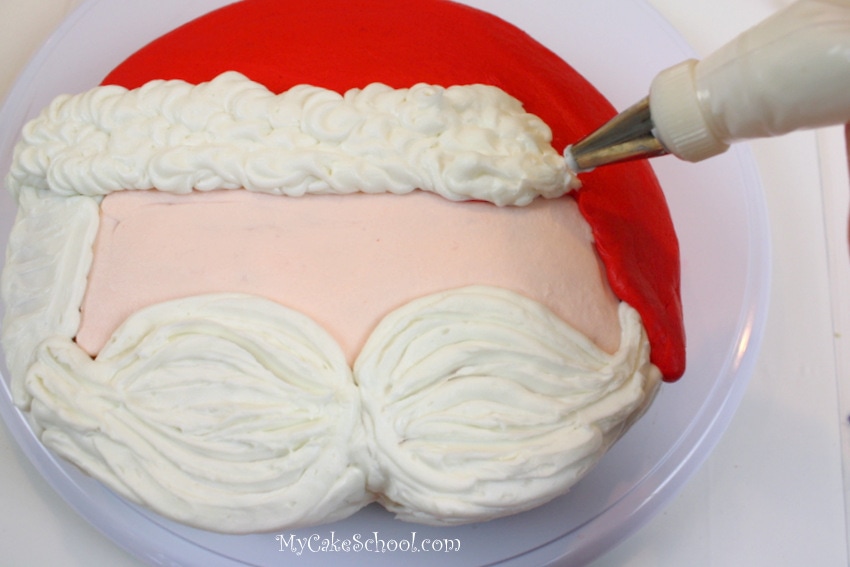 Santa cupcake cake tutorial by MyCakeSchool.com!