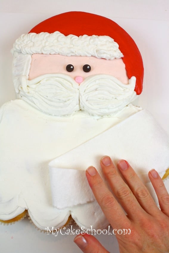 Santa cupcake cake tutorial by MyCakeSchool.com!