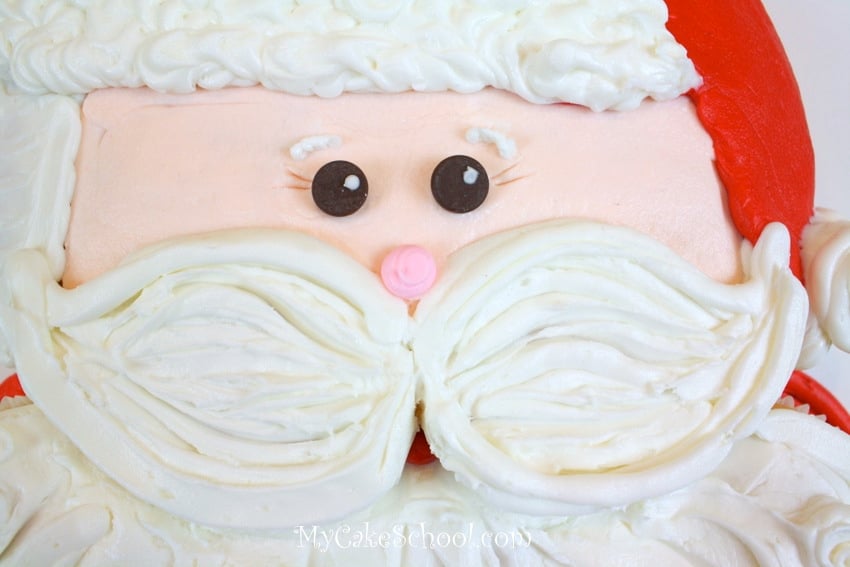 Santa cupcake cake tutorial by MyCakeSchool.com!