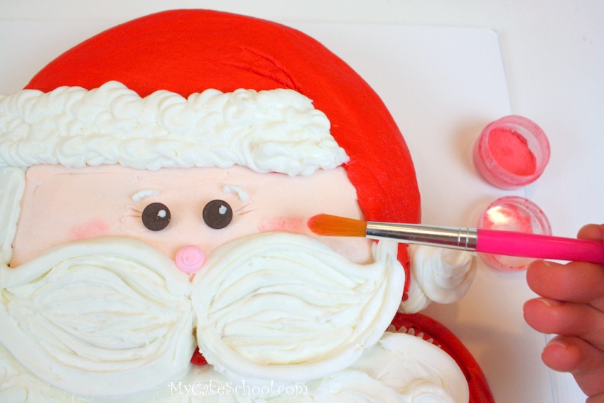 Santa cupcake cake tutorial by MyCakeSchool.com!