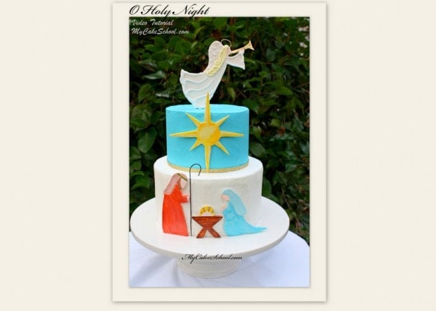 Celebrate the Season with this Beautiful Nativity Cake! A My Cake School Cake Decorating Video Tutorial.