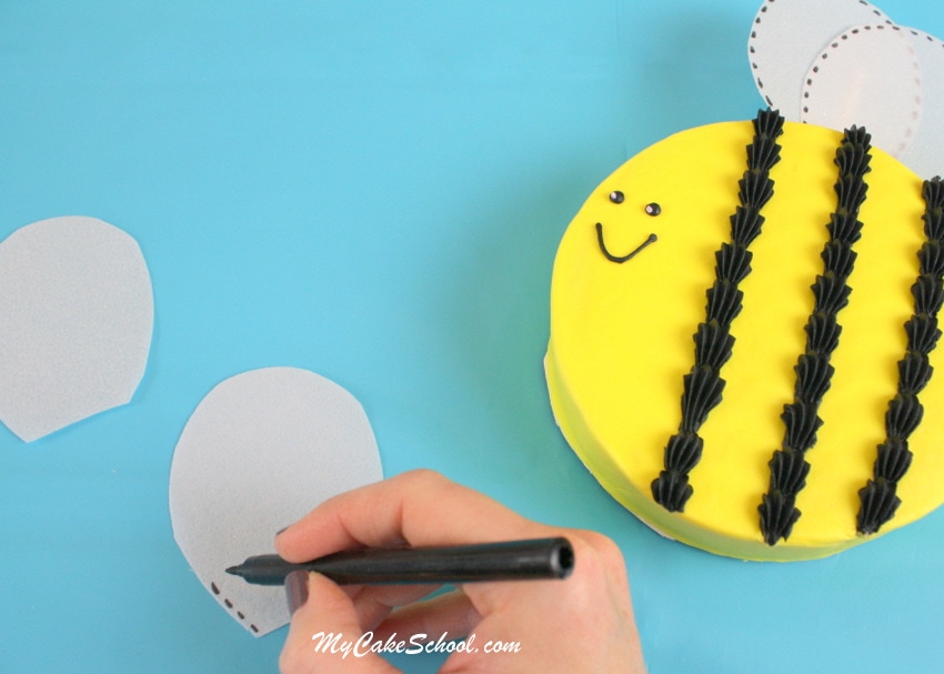Adorable Bee Mine Valentine's Day Cake and Cupcake Tutorial by MyCakeSchool.com! Perfect for Valentine's Parties!