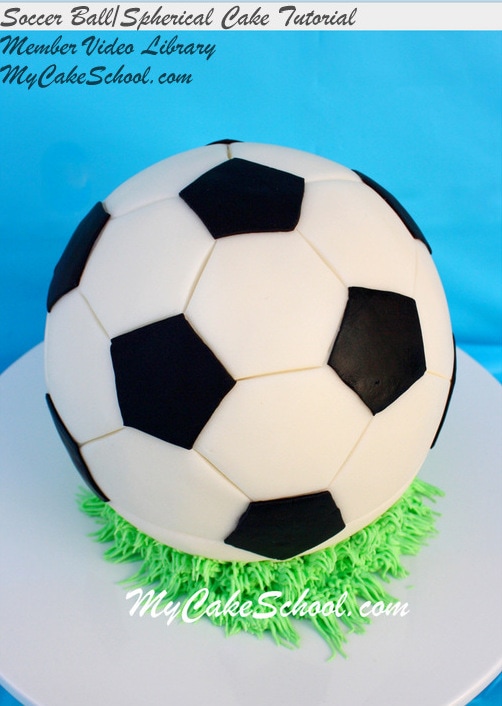 Learn to make round, spherical cakes in this MyCakeSchool.com Soccer Cake Tutorial!