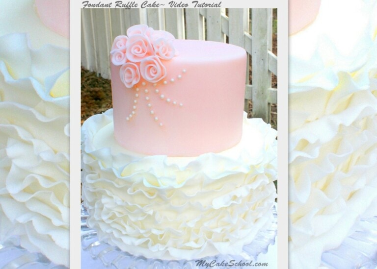 Fondant Ruffle Cake~ Video Tutorial