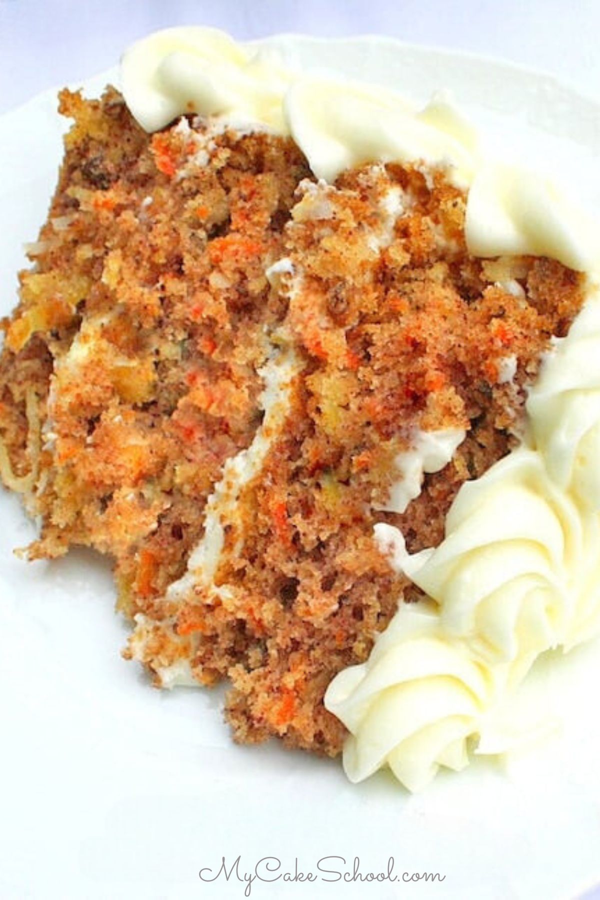 Carrot Cake Slice on a plate.