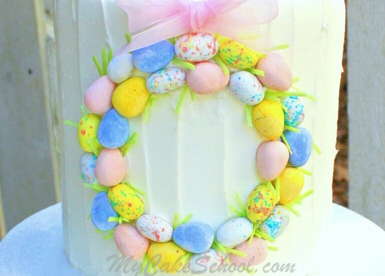 Simple Easter Wreath Cake~ Blog Tutorial