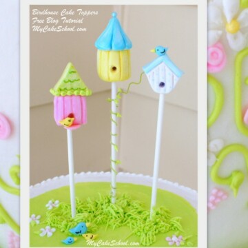 Adorable Birdhouse Cake Topper Tutorial by MyCakeSchool.com!