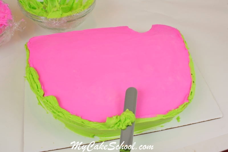 The CUTEST Watermelon Cake Tutorial by MyCakeSchool.com! Perfect for summer entertaining! Free Tutorial!