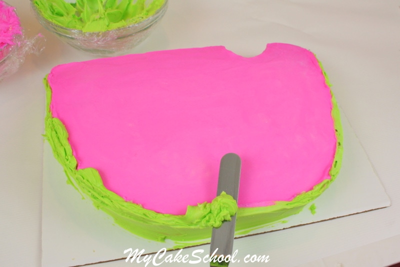 The CUTEST Watermelon Cake Tutorial by MyCakeSchool.com! Perfect for summer entertaining! Free Tutorial!