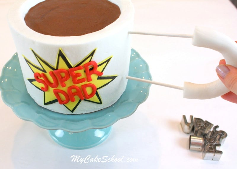 Easy Mug Cake for Father's Day or any day! Tutorial by MyCakeSchool.com. Online Cake Decorating Classes & Recipes!