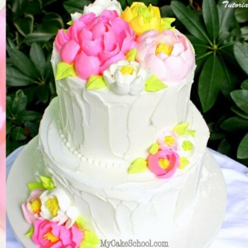 Fluffy Buttercream Flowers Cake