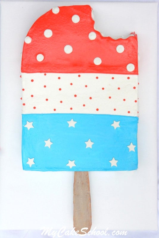 Awesome Popsicle Cake Tutorial by MyCakeSchool.com! This is such a quick and easy design- perfect for summertime! MyCakeSchool.com Online Cake Classes & Recipes!