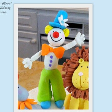 How to Make a Gum Paste Clown Cake Topper in this MyCakeSchool.com video tutorial.