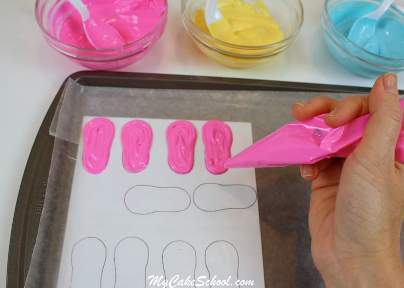 Flip Flop Cupcake Tutorial by MyCakeSchool.com! Perfect for beach and pool parties! My Cake School.